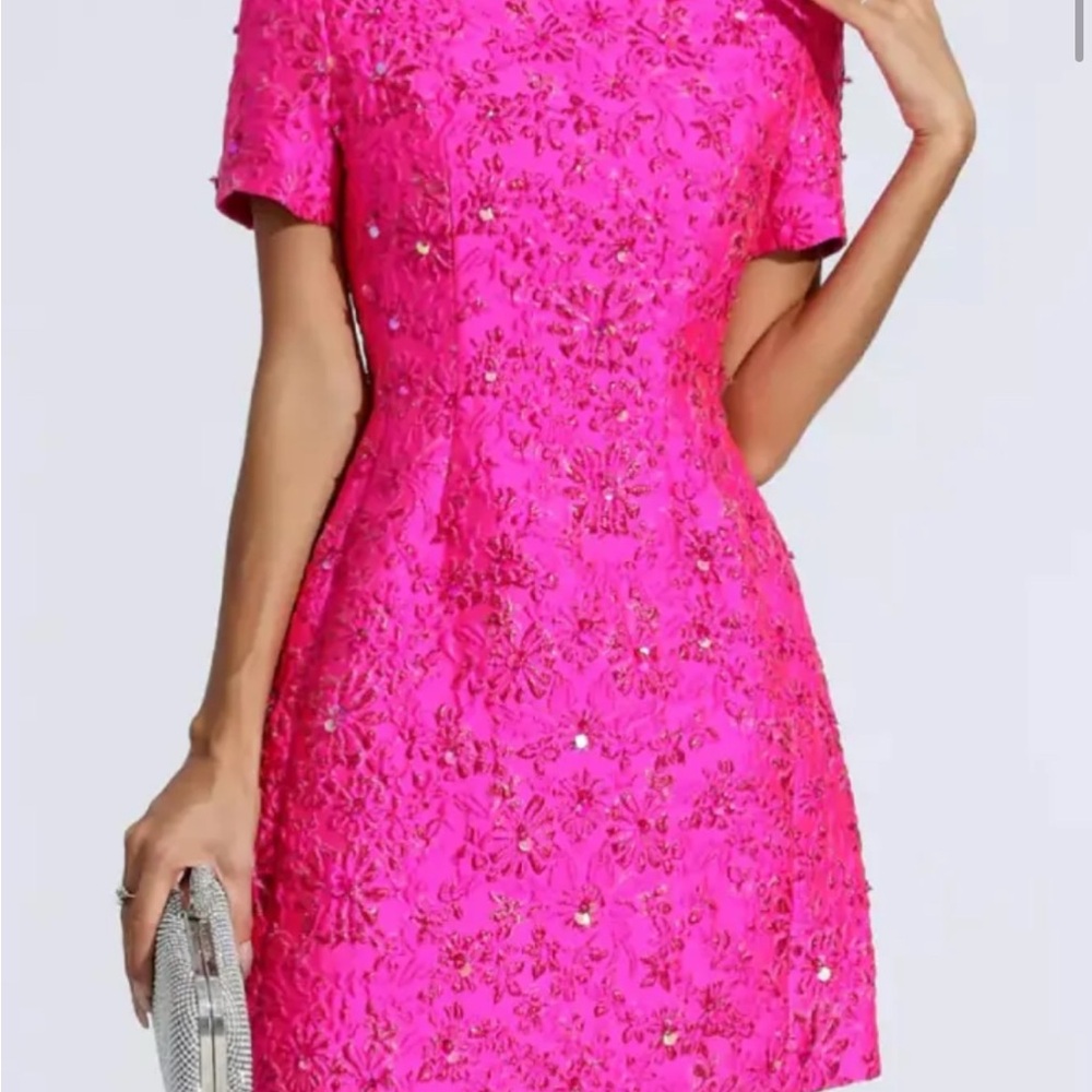Mew Mews aanya jacquard floral mini dress